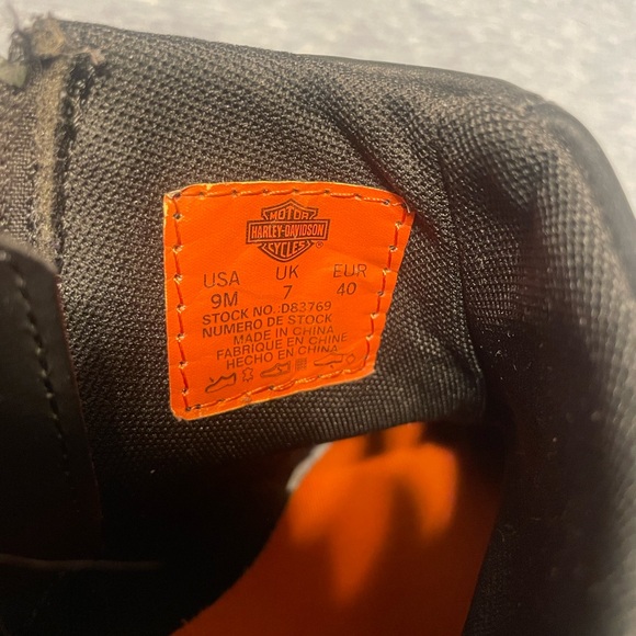 Harley-Davidson Women’s Hayward boot. Studded Blk Leather Ankle Boots w/ Ring - Picture 4 of 9